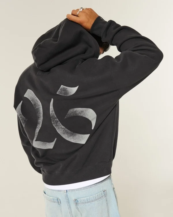 Boxy Class of 26 Graphic Zip-Up Hoodie Boxy Class of 26 Graphic Zip-Up Hoodie