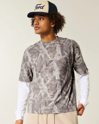 boxy crop heavyweight camo crew t shirt 1 330x413 - Boxy Crop Heavyweight Camo Crew T-Shirt