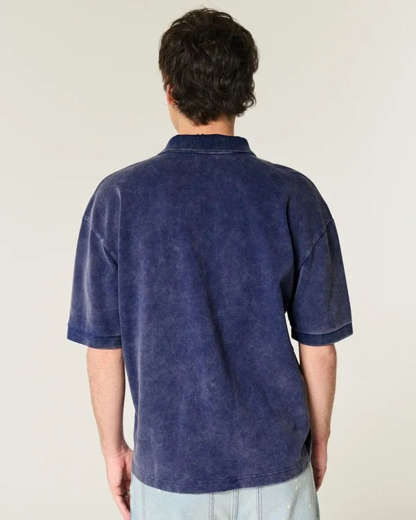 Boxy Crop Washed Polo Boxy Crop Washed Polo