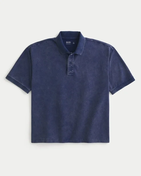 Boxy Crop Washed Polo Boxy Crop Washed Polo