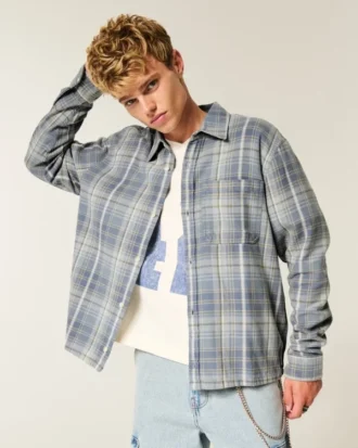 Boxy Flannel Shirt