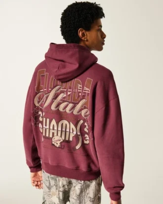 Boxy Florida State University Seminoles Graphic Hoodie