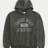 Boxy Forest Hills Athletics Graphic Hoodie