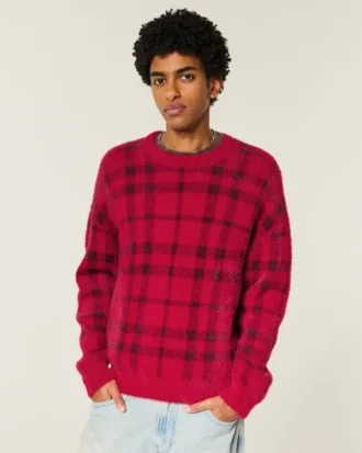 Boxy Fuzzy Crew Sweater