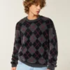 Boxy Fuzzy Crew Sweater
