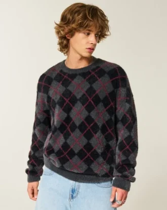 boxy fuzzy crew sweater 1 2 330x413 - Boxy Fuzzy Crew Sweater