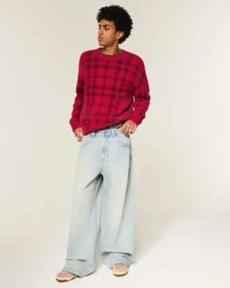 Boxy Fuzzy Crew Sweater