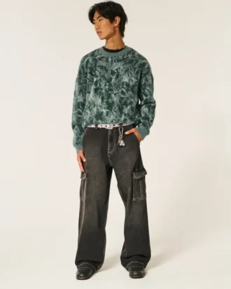 Boxy Fuzzy Crew Sweater