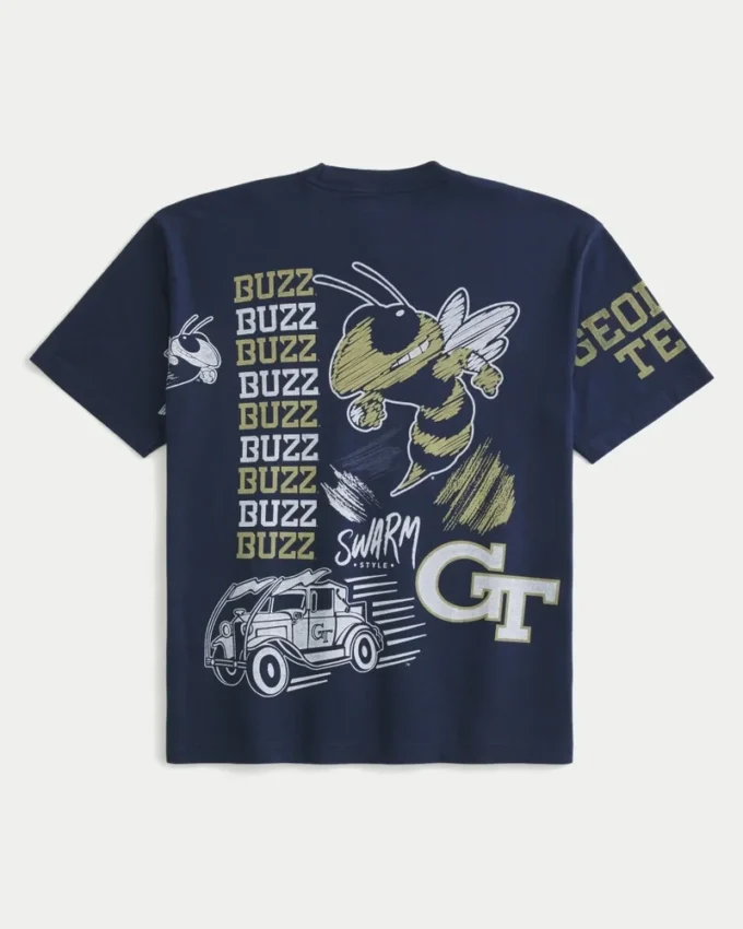 Boxy Georgia Tech Yellow Jackets Graphic Tee