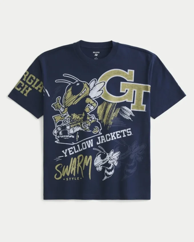Boxy Georgia Tech Yellow Jackets Graphic Tee