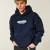 Boxy Glacier Montana Graphic Hoodie Boxy Glacier Montana Graphic Hoodie