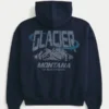 Boxy Glacier Montana Graphic Hoodie Boxy Glacier Montana Graphic Hoodie