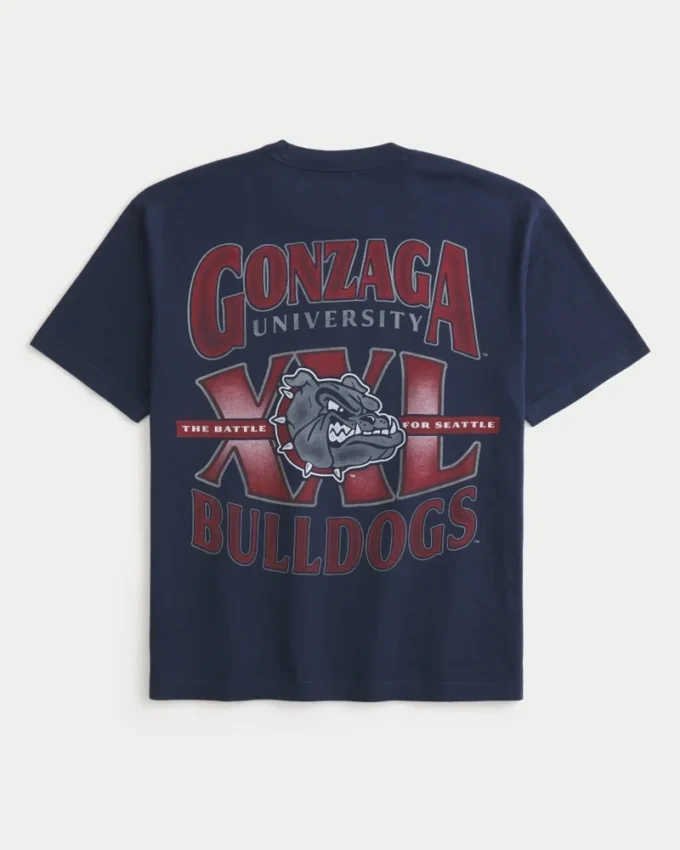 Boxy Gonzaga University Bulldogs Graphic Tee