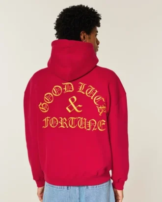 Boxy Good Luck Graphic Hoodie