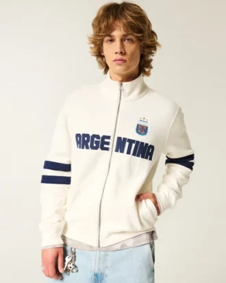 Boxy Half-Zip Argentina Graphic Sweatshirt