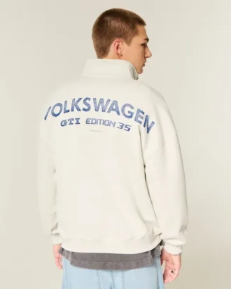 Boxy Half-Zip Volkswagen Graphic Sweatshirt