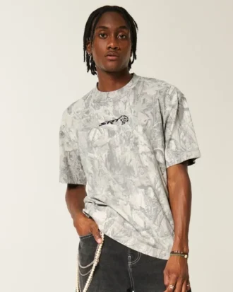 Boxy Heavyweight Camo Dodge Challenger SRT Graphic Tee