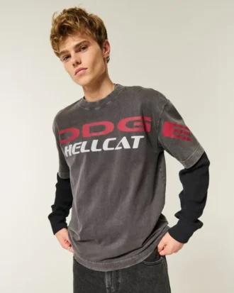 Boxy Heavyweight Dodge Hellcat Graphic Tee