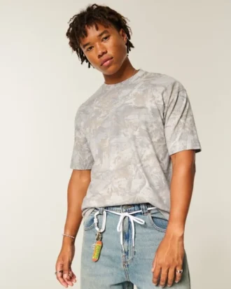 Boxy Heavyweight Micro Logo Crew T-Shirt