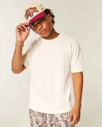 Boxy Heavyweight Micro Logo Crew T-Shirt