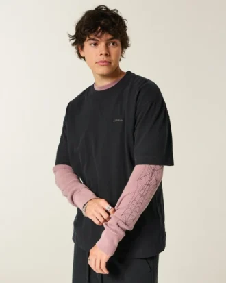 Boxy Heavyweight Micro Logo Crew T-Shirt