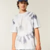 Boxy Heavyweight Tie-Dye Cotton Crew T-Shirt