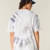 Boxy Heavyweight Tie-Dye Cotton Crew T-Shirt