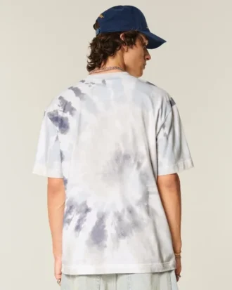 Boxy Heavyweight Tie-Dye Cotton Crew T-Shirt