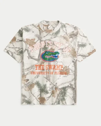 Boxy Heavyweight University of Florida Gators Graphic Camo Tee