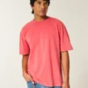 Boxy Heavyweight Washed Cotton Crew T-Shirt