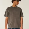 Boxy Heavyweight Washed Cotton Crew T-Shirt