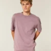 Boxy Heavyweight Washed Cotton Crew T-Shirt