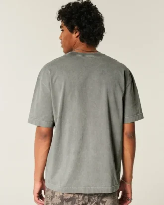 Boxy Heavyweight Washed Cotton Crew T-Shirt