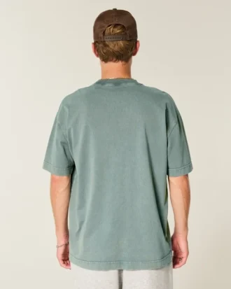 Boxy Heavyweight Washed Cotton Crew T-Shirt