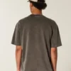 Boxy Heavyweight Washed Cotton Crew T-Shirt