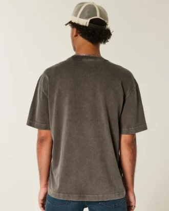 Boxy Heavyweight Washed Cotton Crew T-Shirt