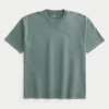 Boxy Heavyweight Washed Cotton Crew T-Shirt