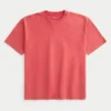 Boxy Heavyweight Washed Cotton Crew T-Shirt