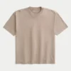 Boxy Heavyweight Washed Cotton Crew T-Shirt