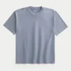 Boxy Heavyweight Washed Cotton Crew T-Shirt