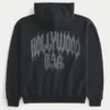 Boxy Hollywood Graphic Zip-Up Hoodie