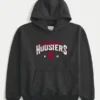 Boxy Indiana University Hoosiers Graphic Hoodie Boxy Indiana University Hoosiers Graphic Hoodie