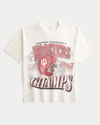 Boxy Indiana University Hoosiers Graphic Tee
