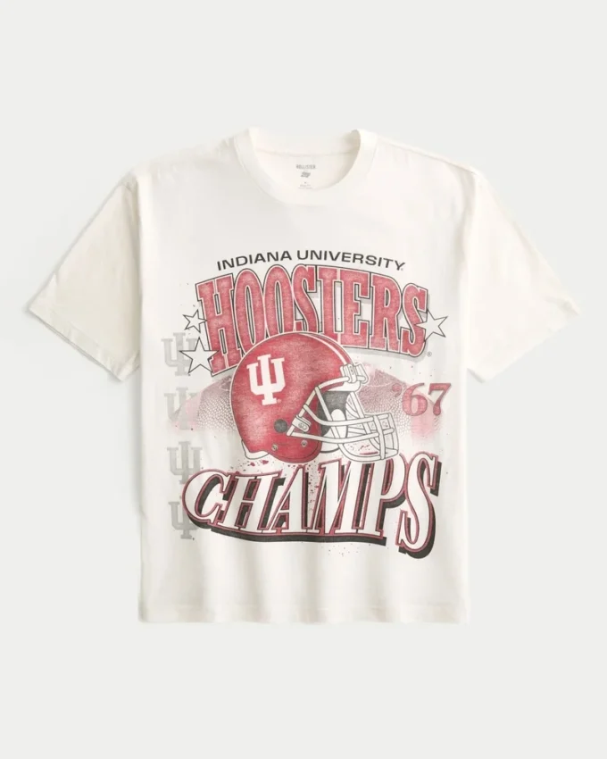 Boxy Indiana University Hoosiers Graphic Tee