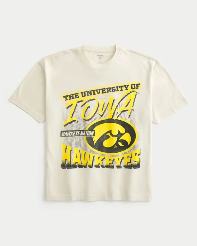 Boxy Iowa Hawkeyes Graphic Tee