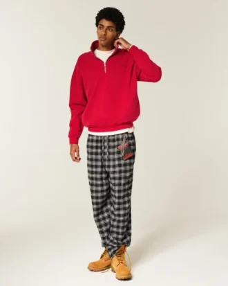 Boxy Logo Quarter-Zip Sweatshirt