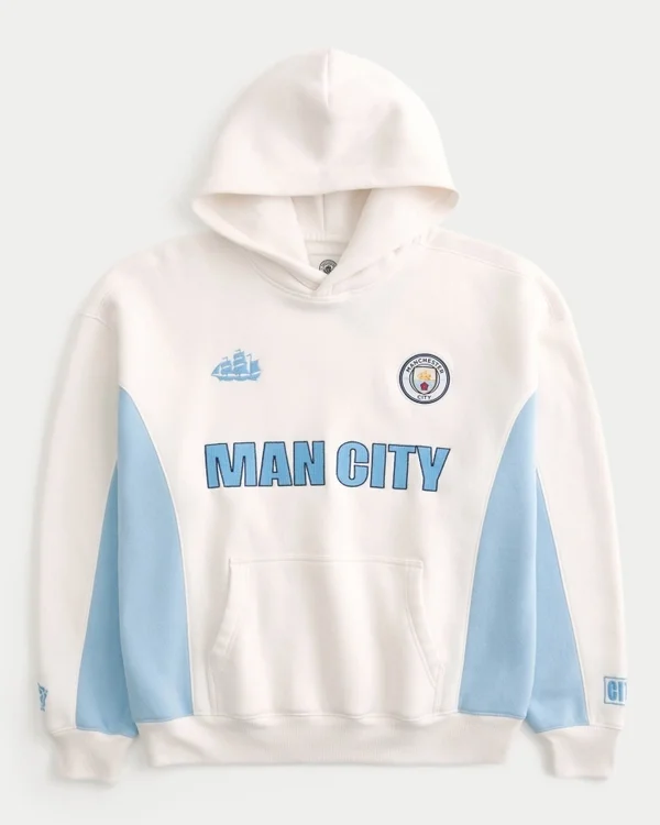 Boxy Manchester City F.C. Graphic Hoodie Boxy Manchester City F.C. Graphic Hoodie