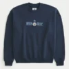 Boxy Manchester City FC Graphic Crew Sweatshirt