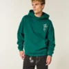 Boxy Michigan State University Spartans Graphic Hoodie Boxy Michigan State University Spartans Graphic Hoodie
