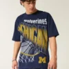 Boxy Michigan Wolverines Graphic Tee